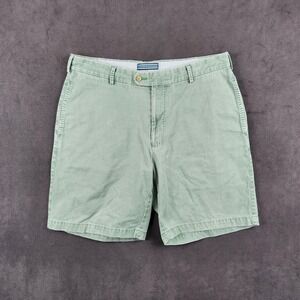 Peter Millar Winston Washed Twill Shorts Mens 35 Sage Green Cotton Casual Golf